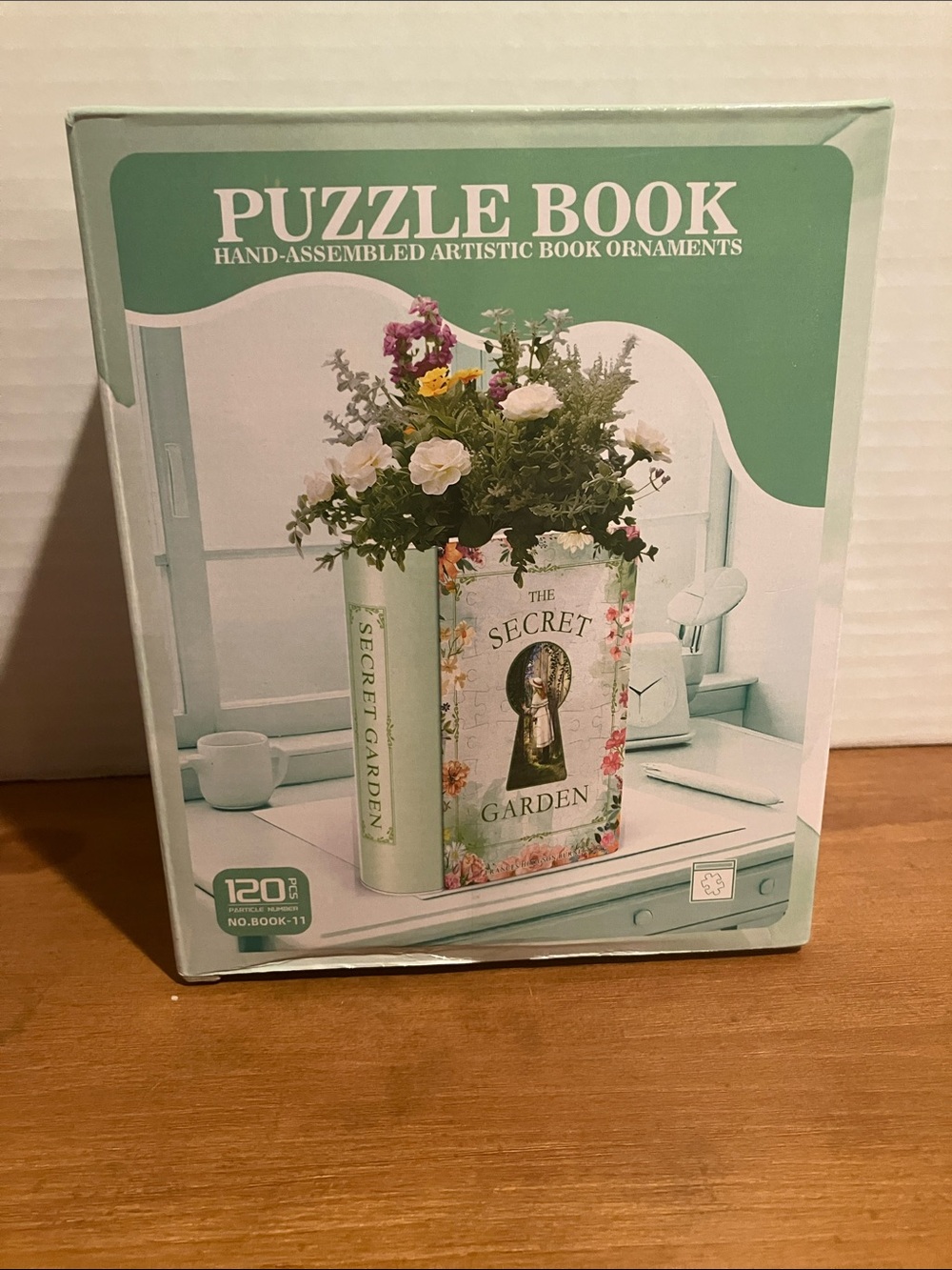 3D PUZZLE BOOK VASE - "The Secret Garden" Decorative Puzzle 120 Pieces